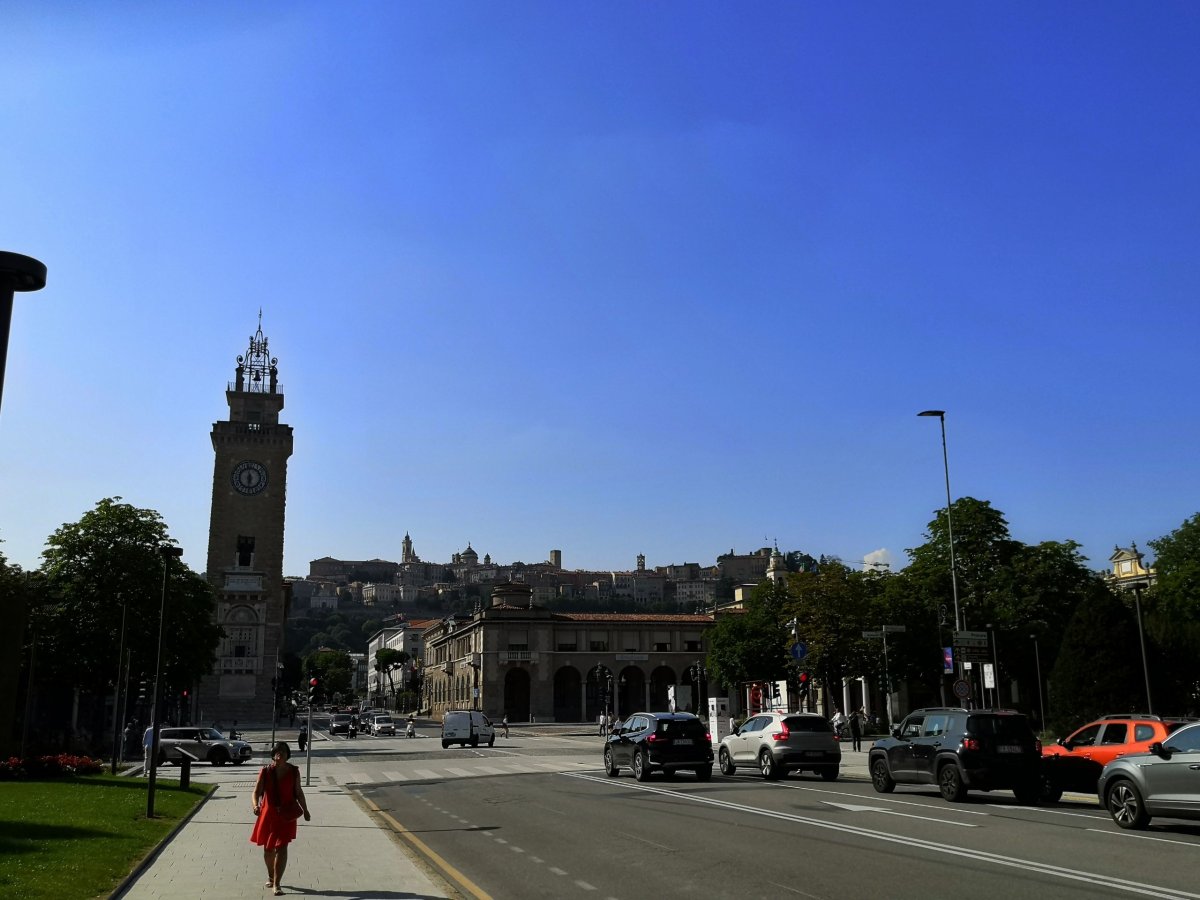 Pohled na Horní město od Porta Nuova