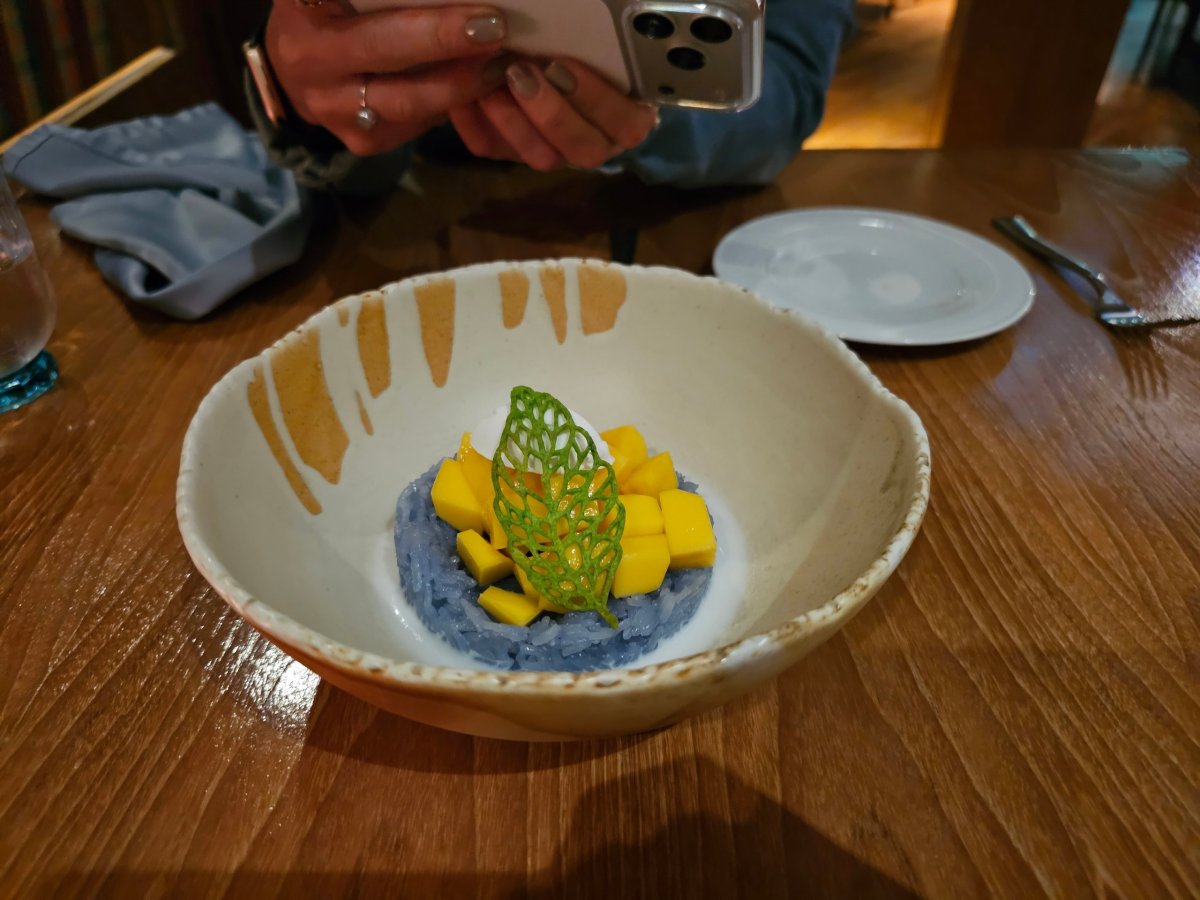 Mango sticky rice, večeře