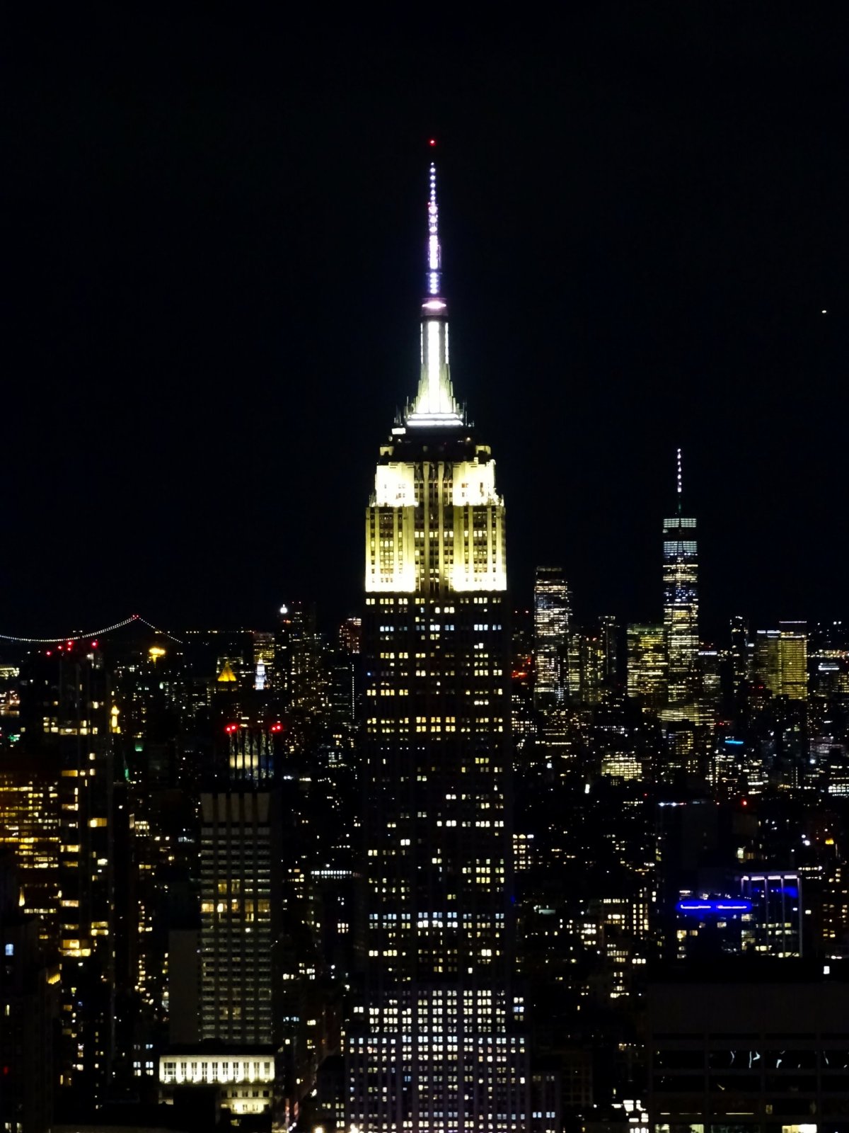 Noční výhled z Top of the Rock