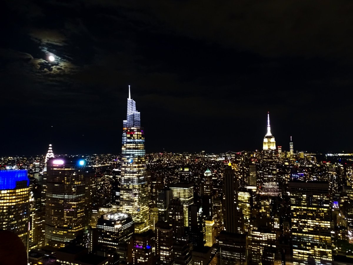 Noční výhled z Top of the Rock