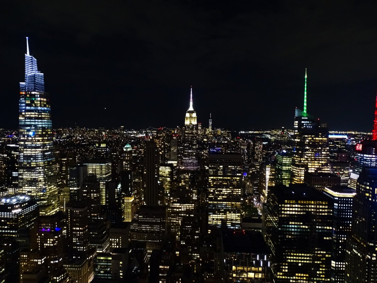 Noční výhled z Top of the Rock