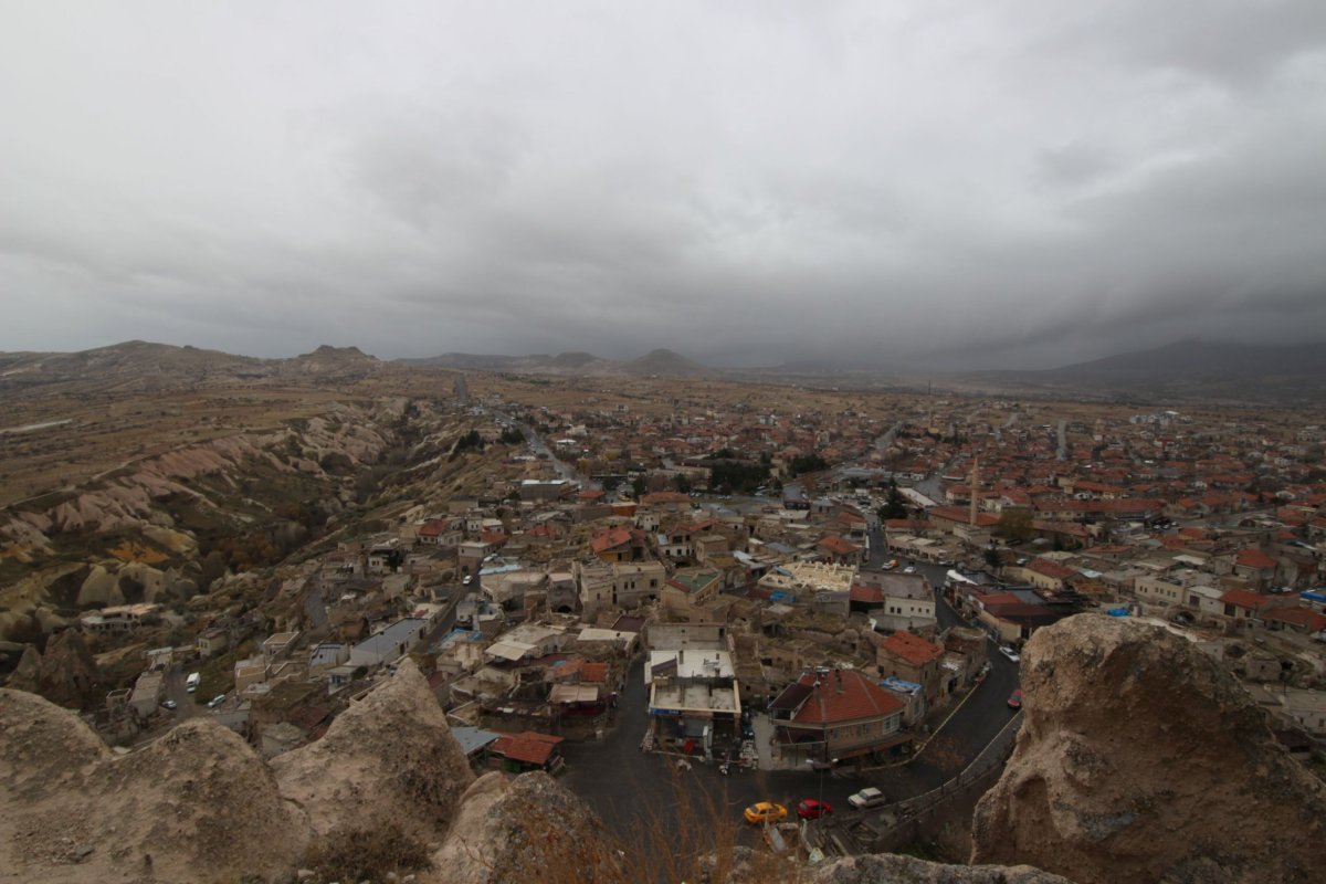 výhled z hradu Uchisar