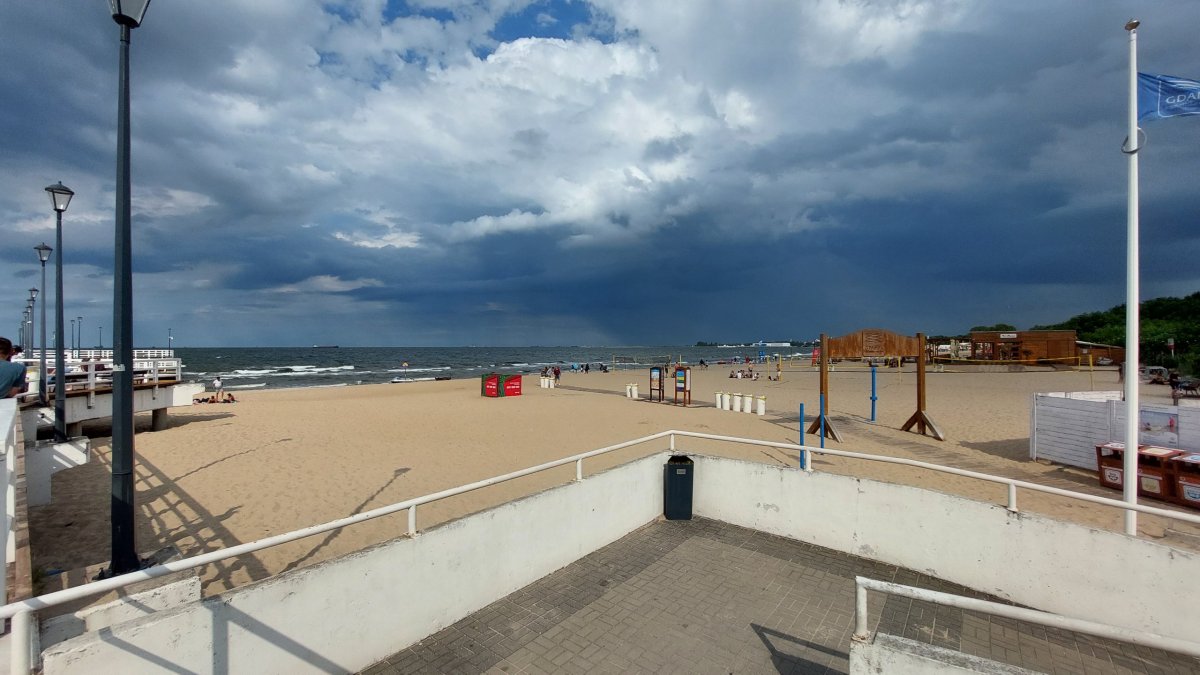 Atmosféra na pobřeží v Gdaňsku