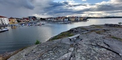 Pohled z ostrůvku- šéru- na Karlskronu
