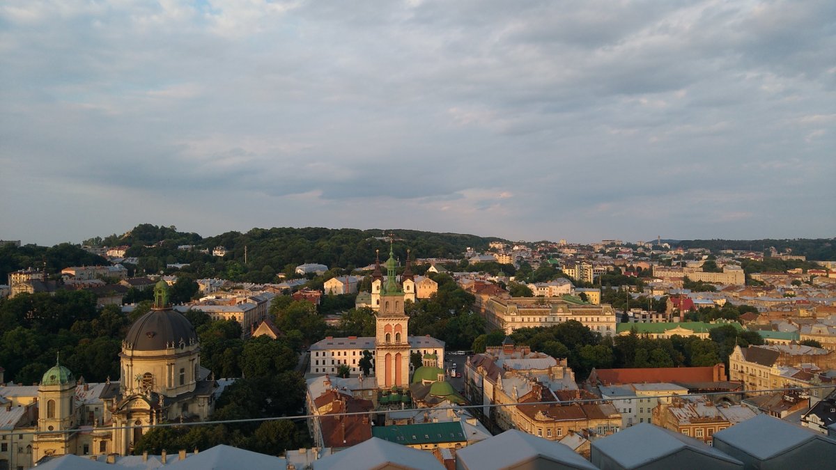 Vyhlídka z věže lvovské radnice