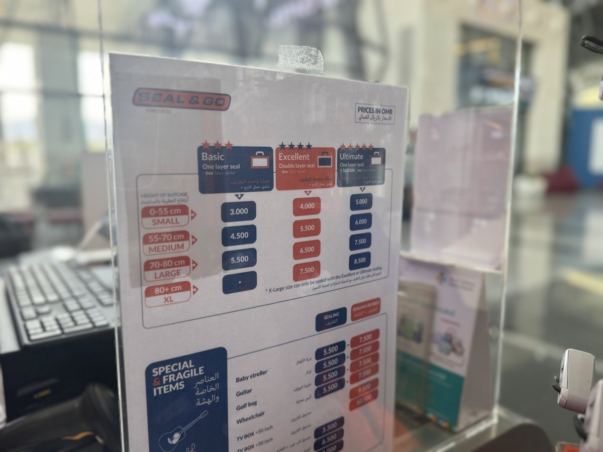 Ceník za balení kufrů