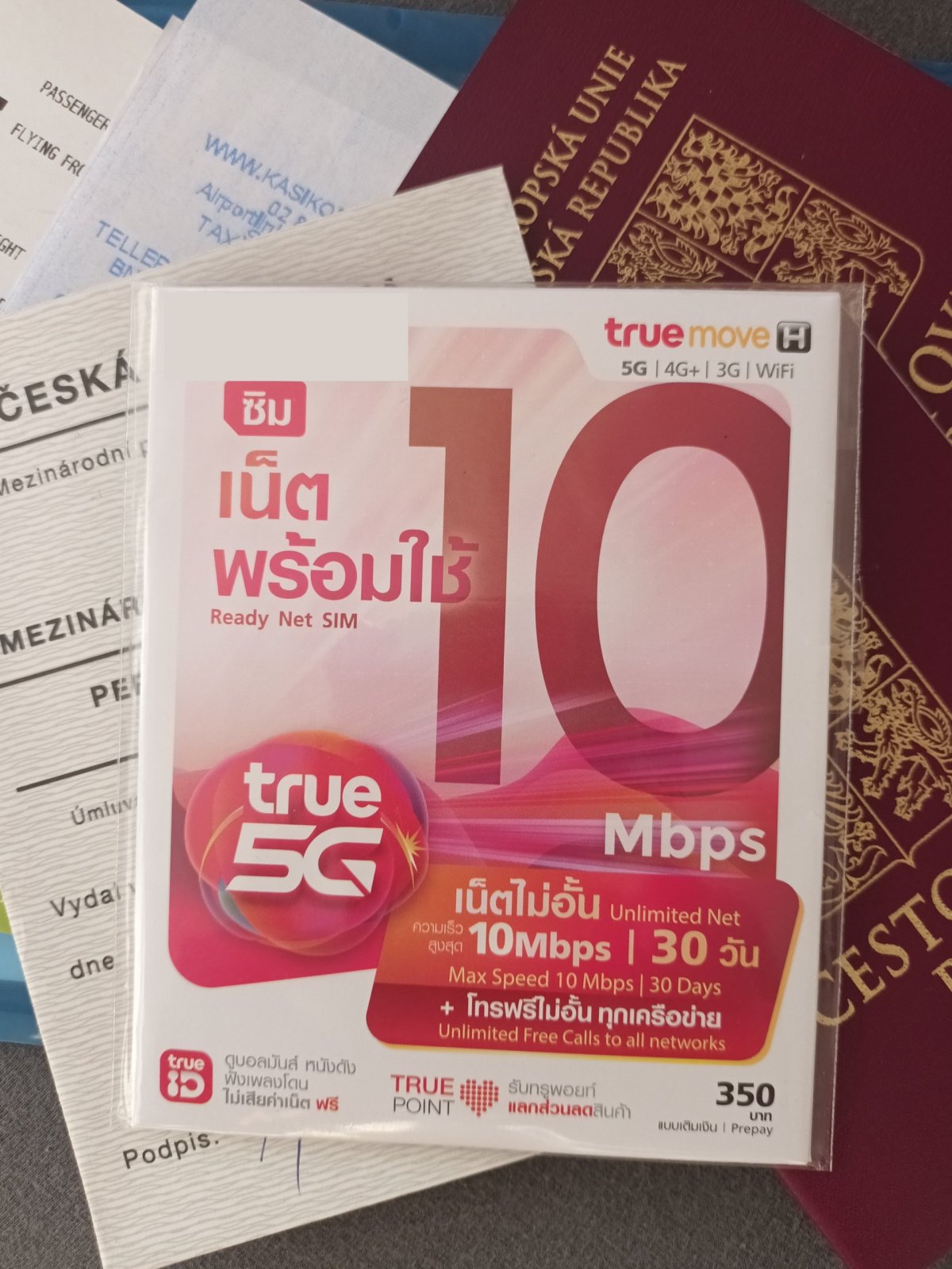 TrueMove SIM karta ze 7-Eleven za 350 bahtů