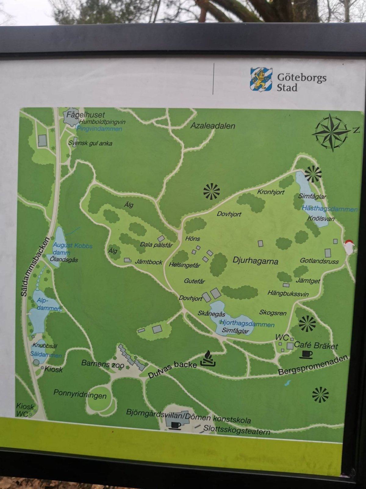 Mapa parku Slottskogen