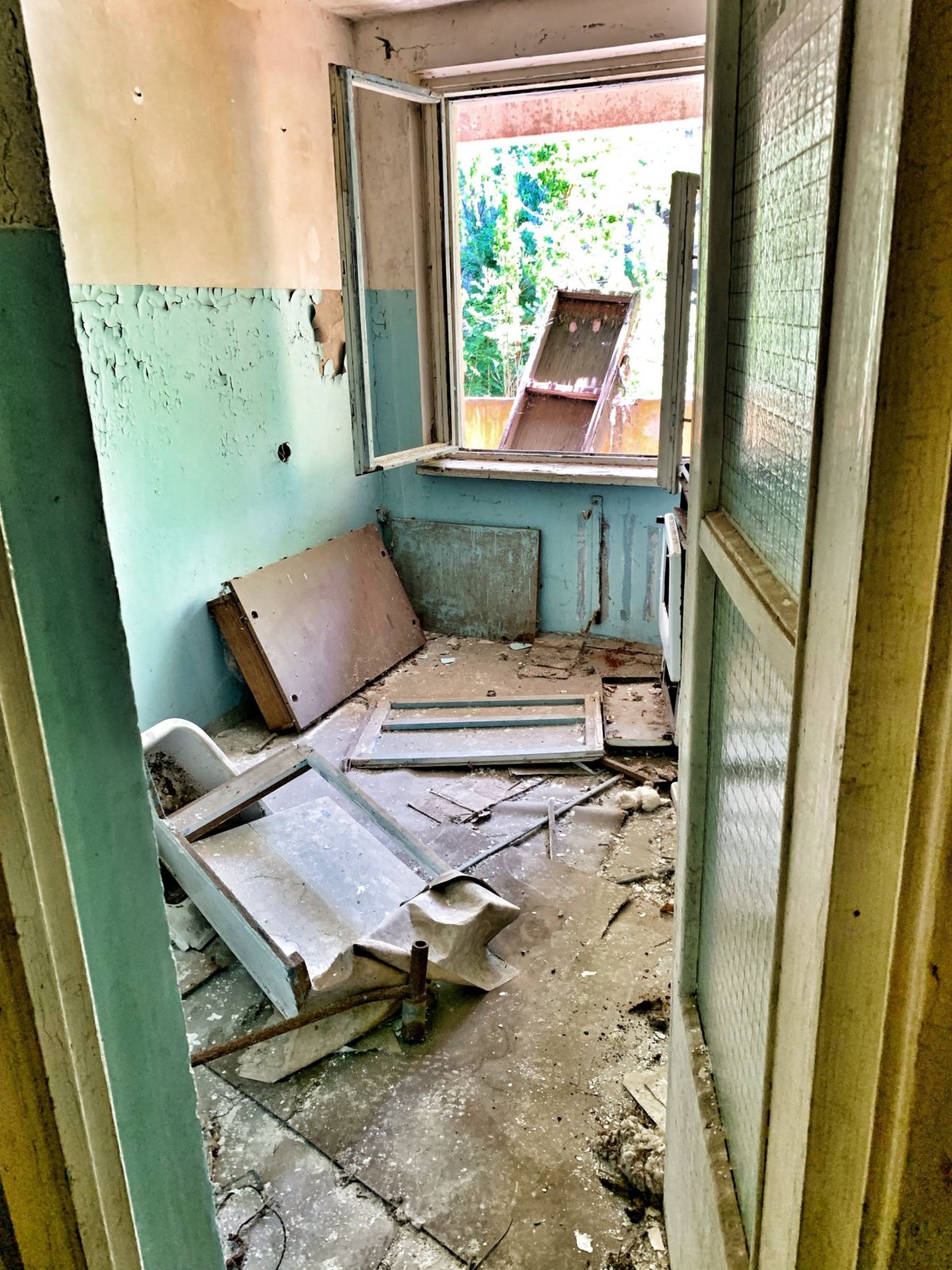 Pripjať - uvnitř bytovky