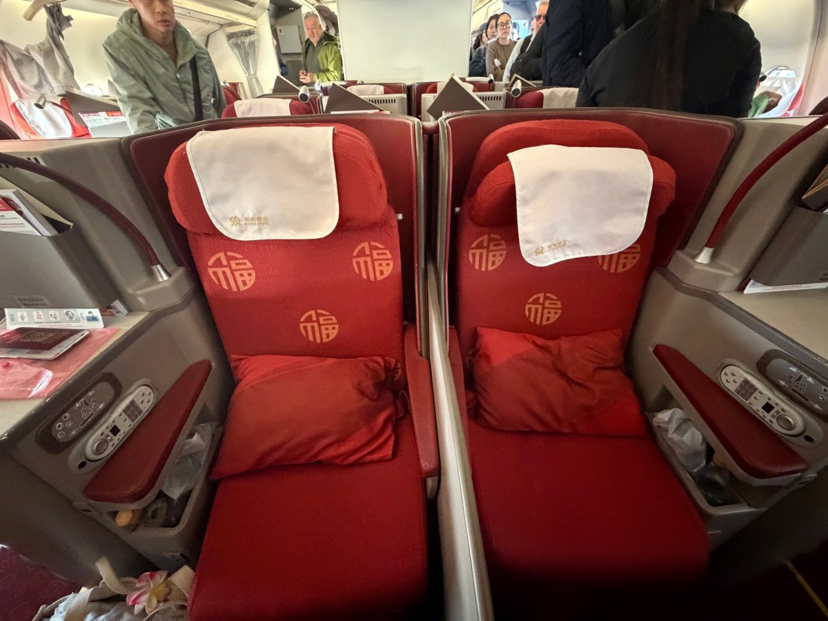 Prostřední sedačky business class