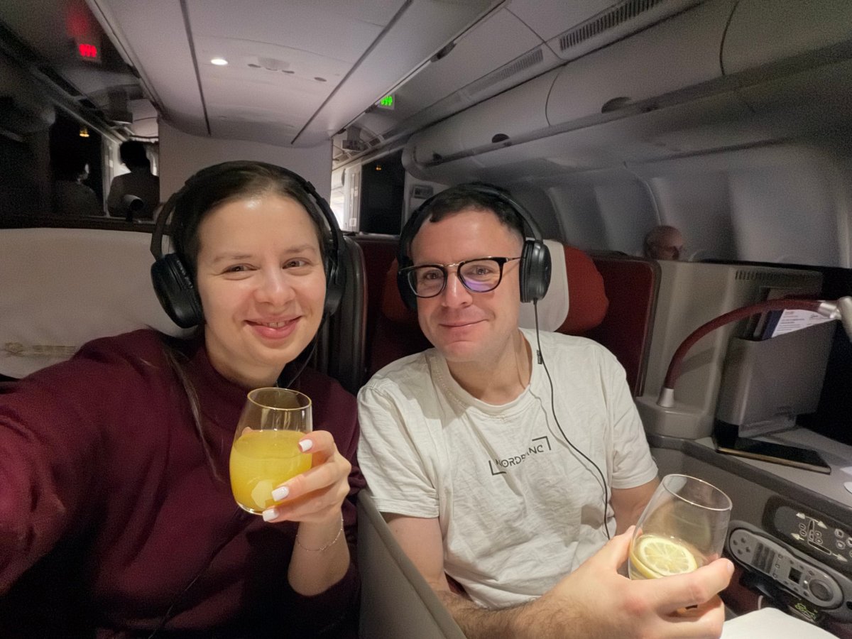 My na prostředních sedačkách