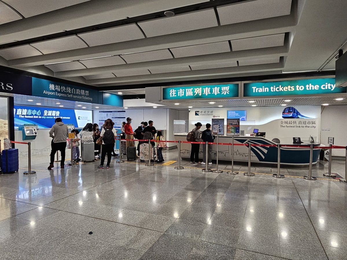Pokladna Airport Express (také prodej Octopus Card)