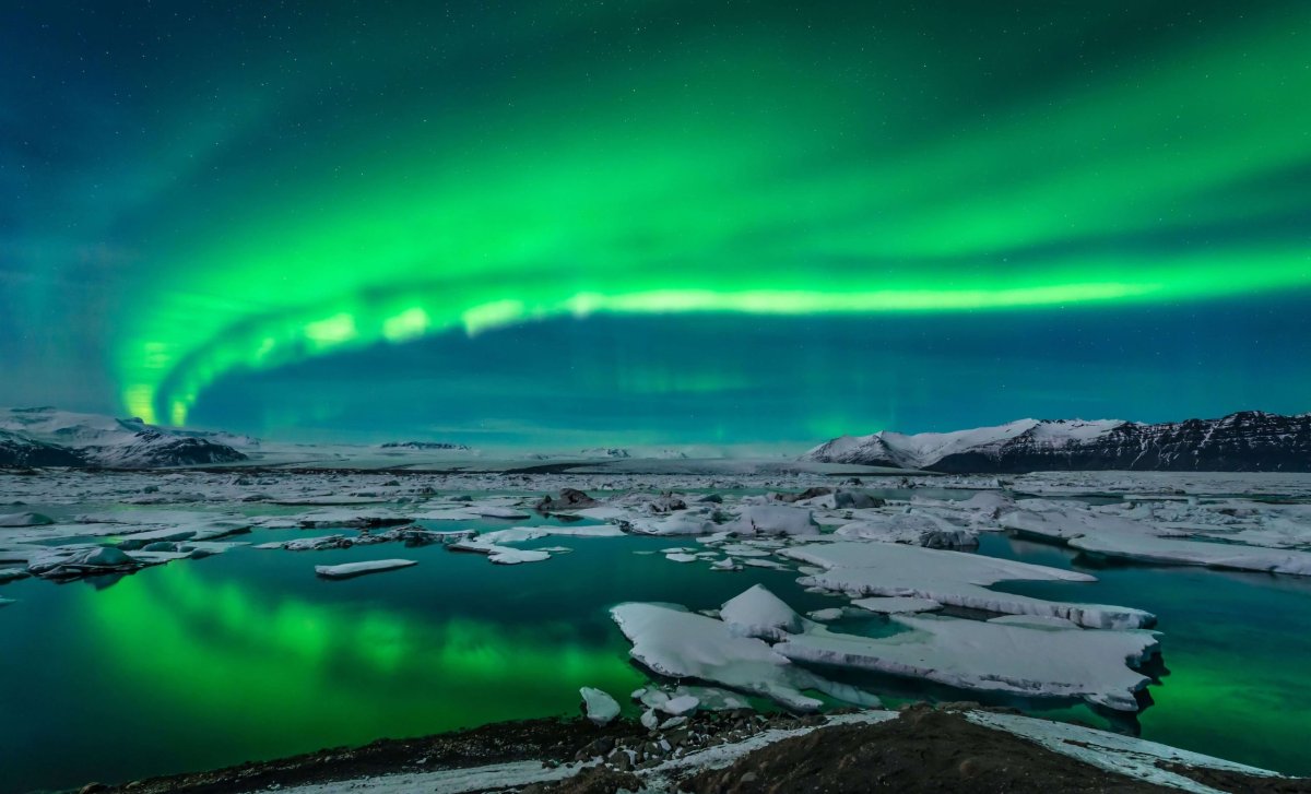 Island - polární záře