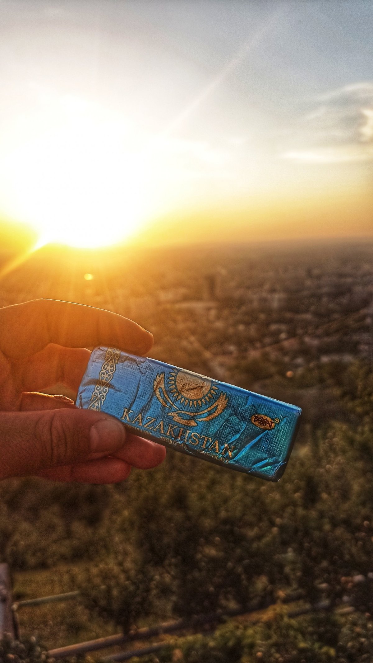 západ slunce na Koktobe Hill 