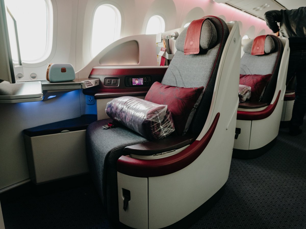 byznys třída Qatar Airways