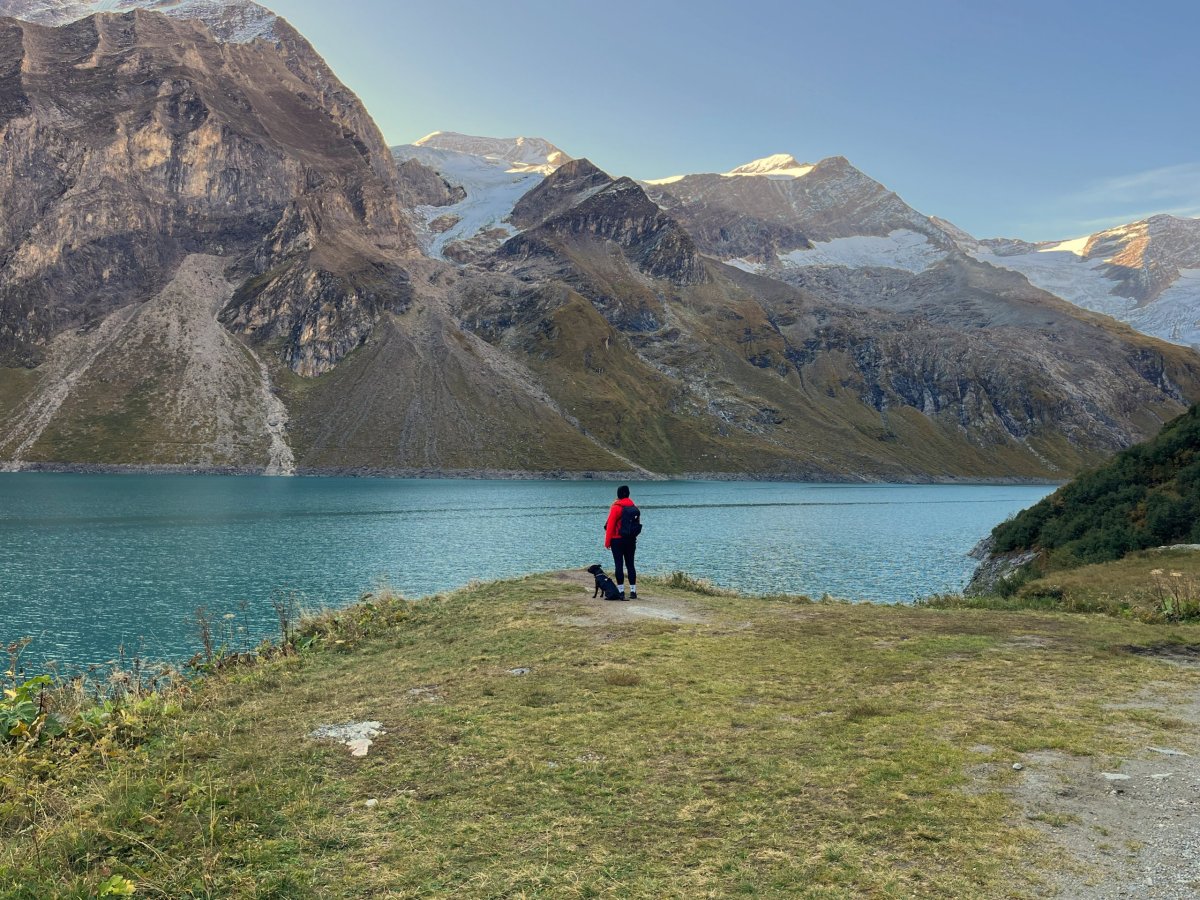 Přehrada Mooserboden a její okolí
