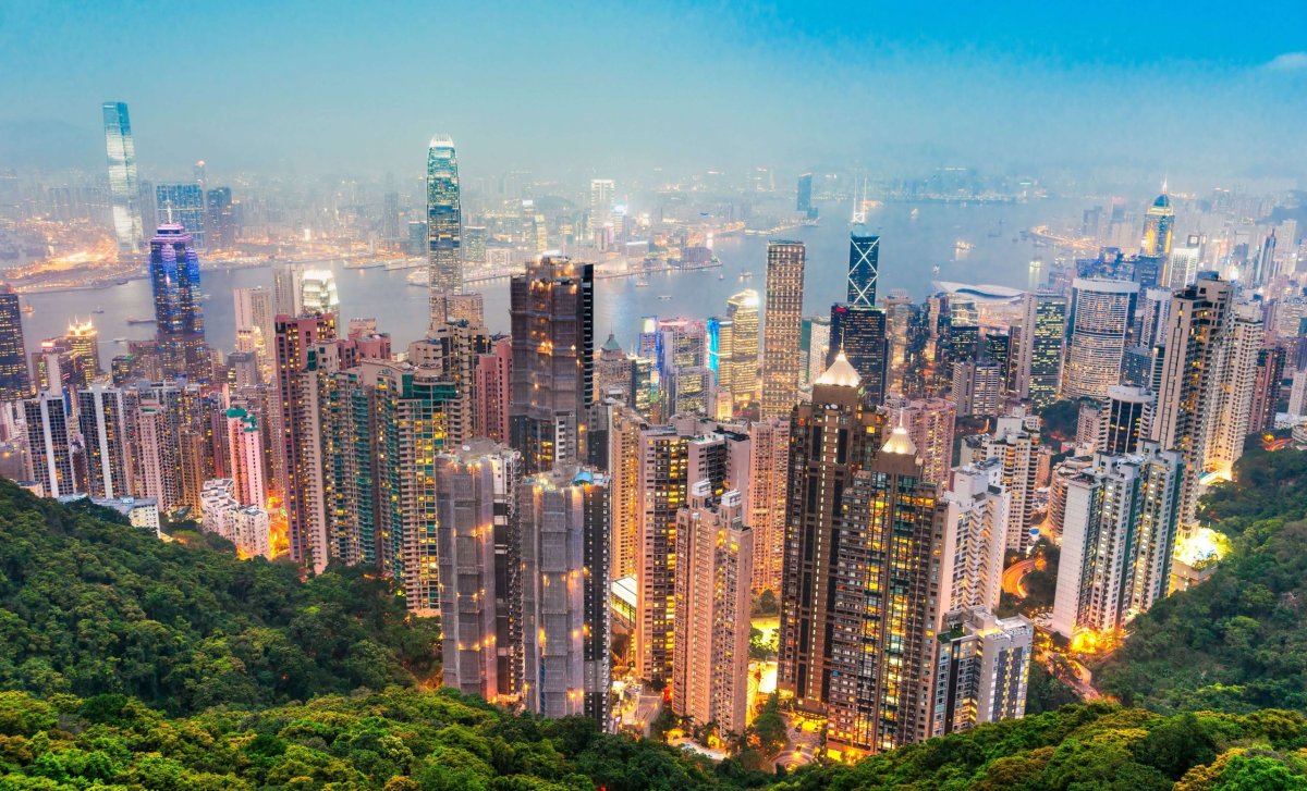Victoria peak - výhled na Hongkong