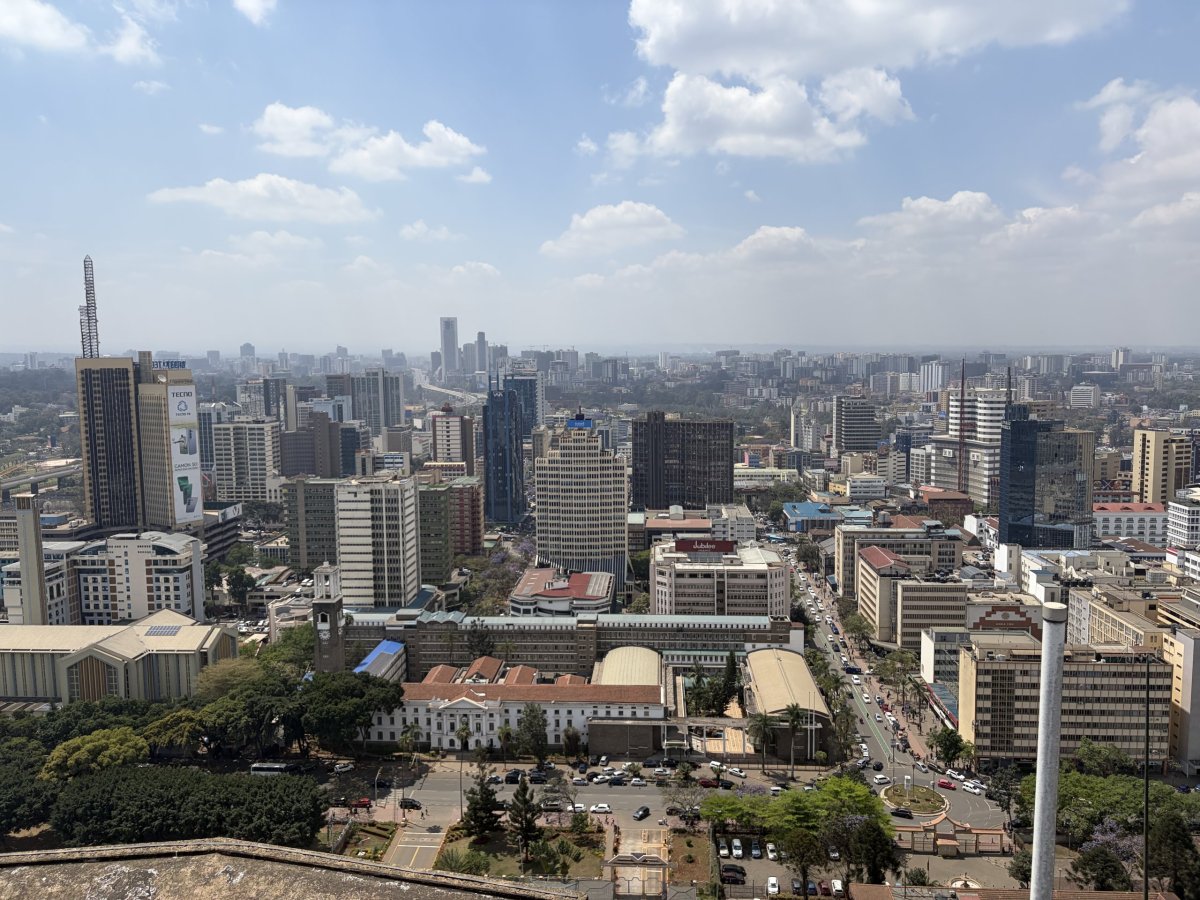 Výhled na Nairobi z KICC