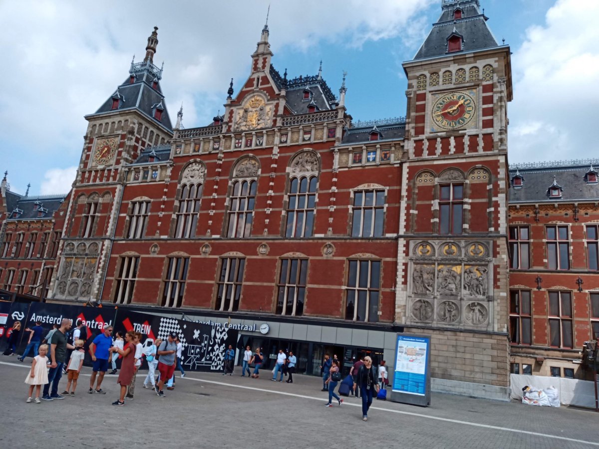 Nádraží Amsterdam Central hlavní nádraží 