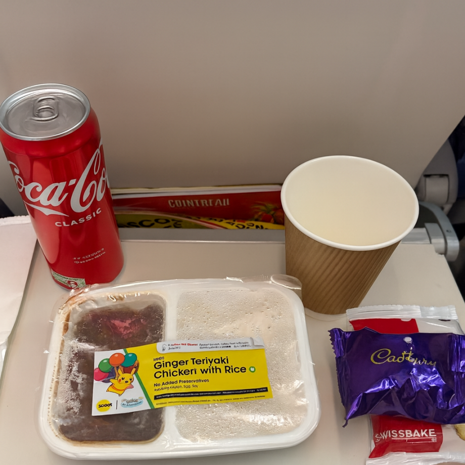 Menu ve Scoot Airlines