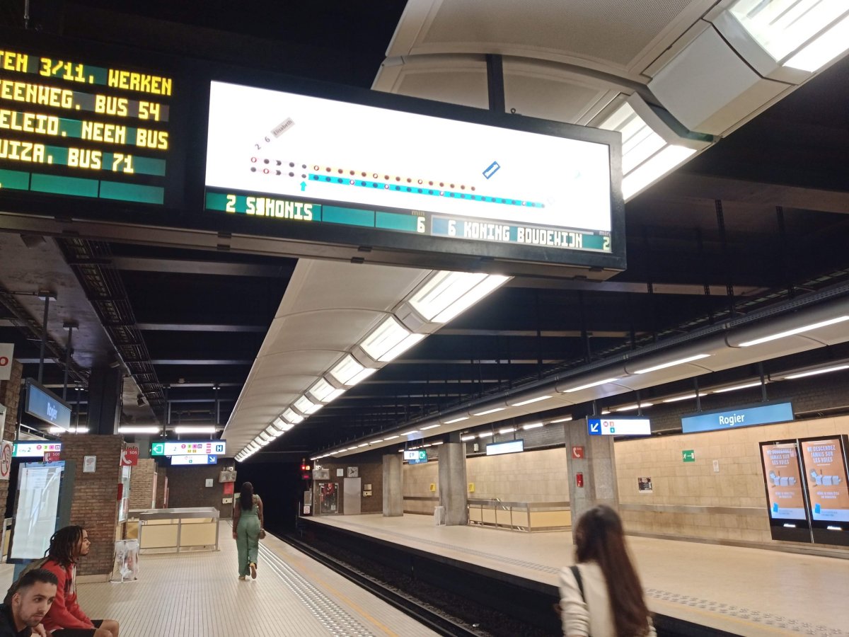 Podzemní trať nádraží v Bruselu