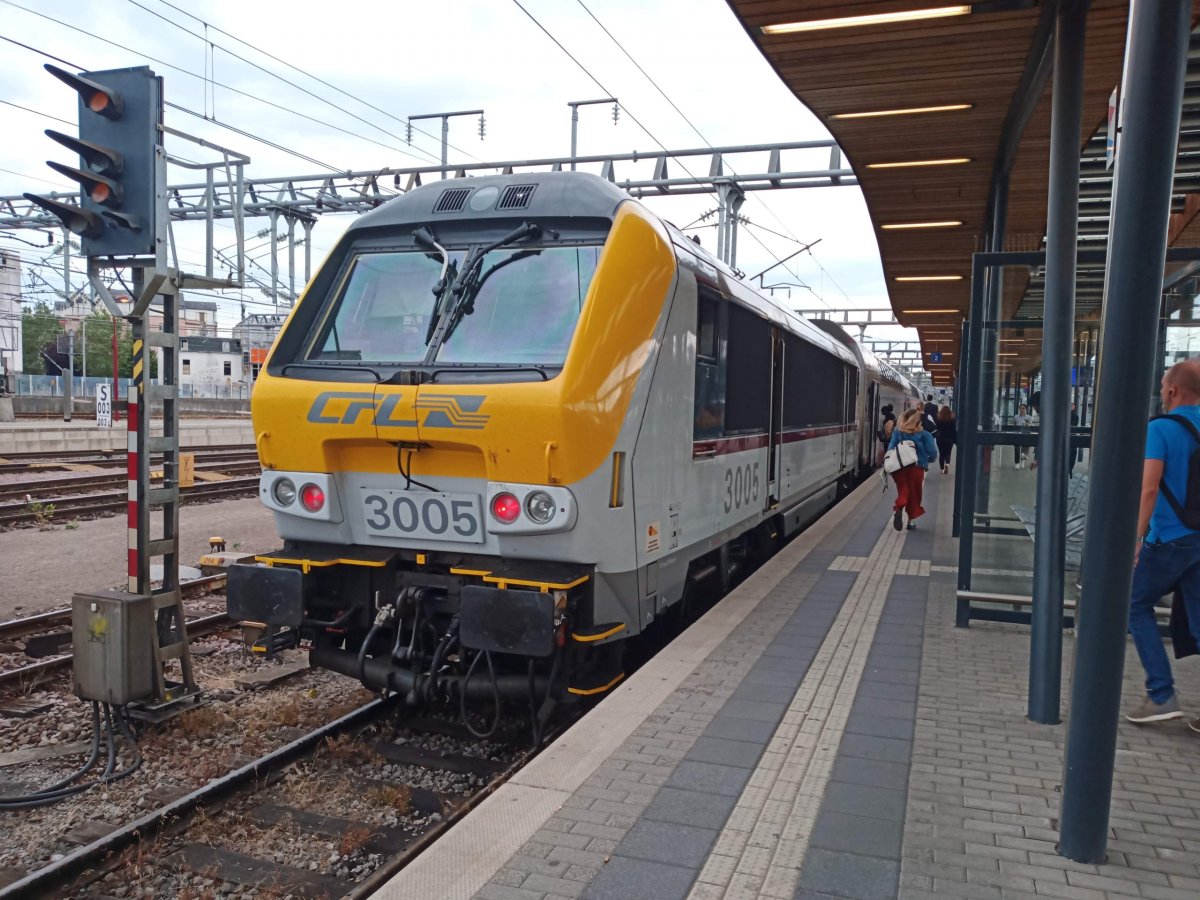 Lucemburk nádraží (příjezd mého vlaku)