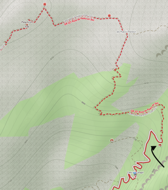 Chata Refugi des Cairats na mapě