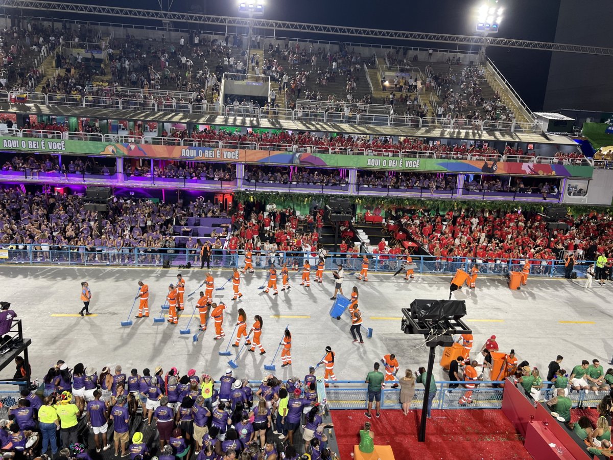 Úklid mezi jednotlivými vystoupeními