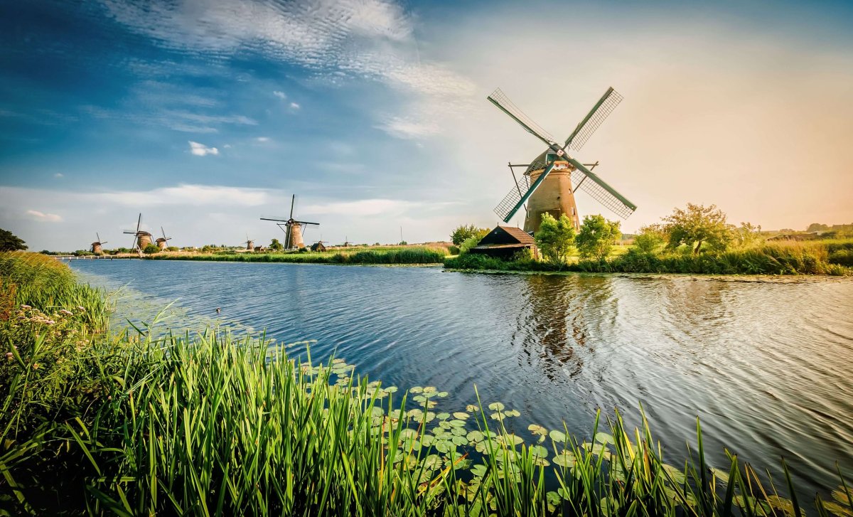Větrné mlýny v Nizozemí