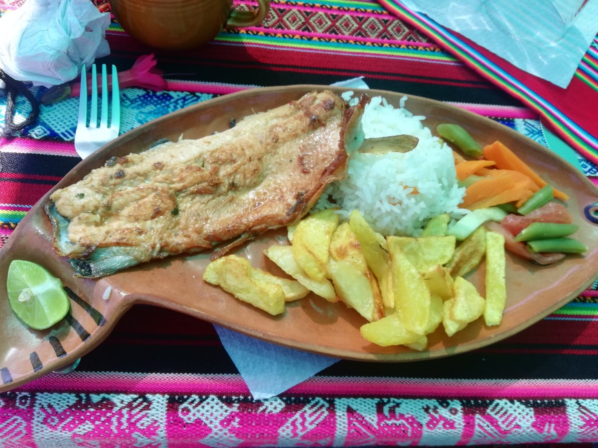 Pstruh na ostrově Taquile 