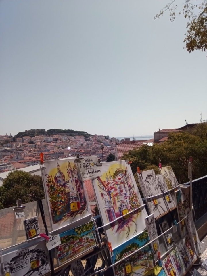 Výhled na Lisabon. 