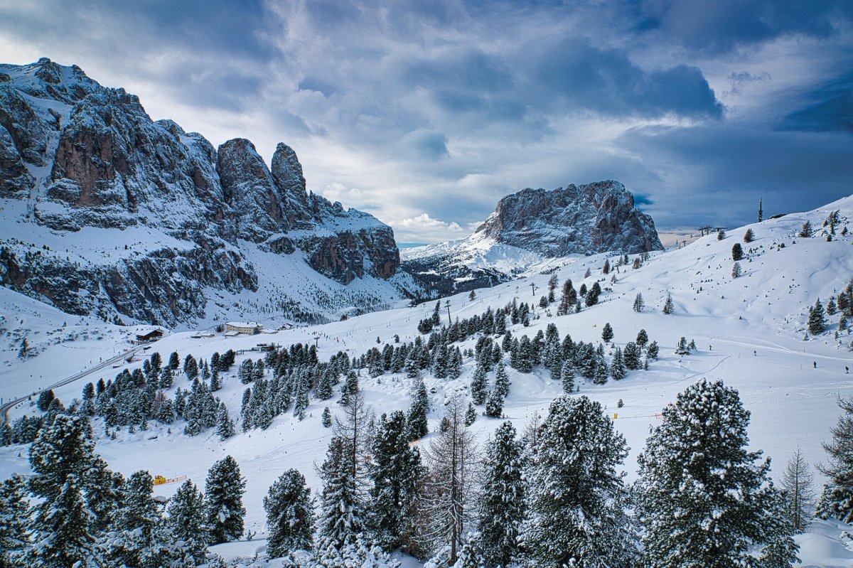 Zimní Dolomity