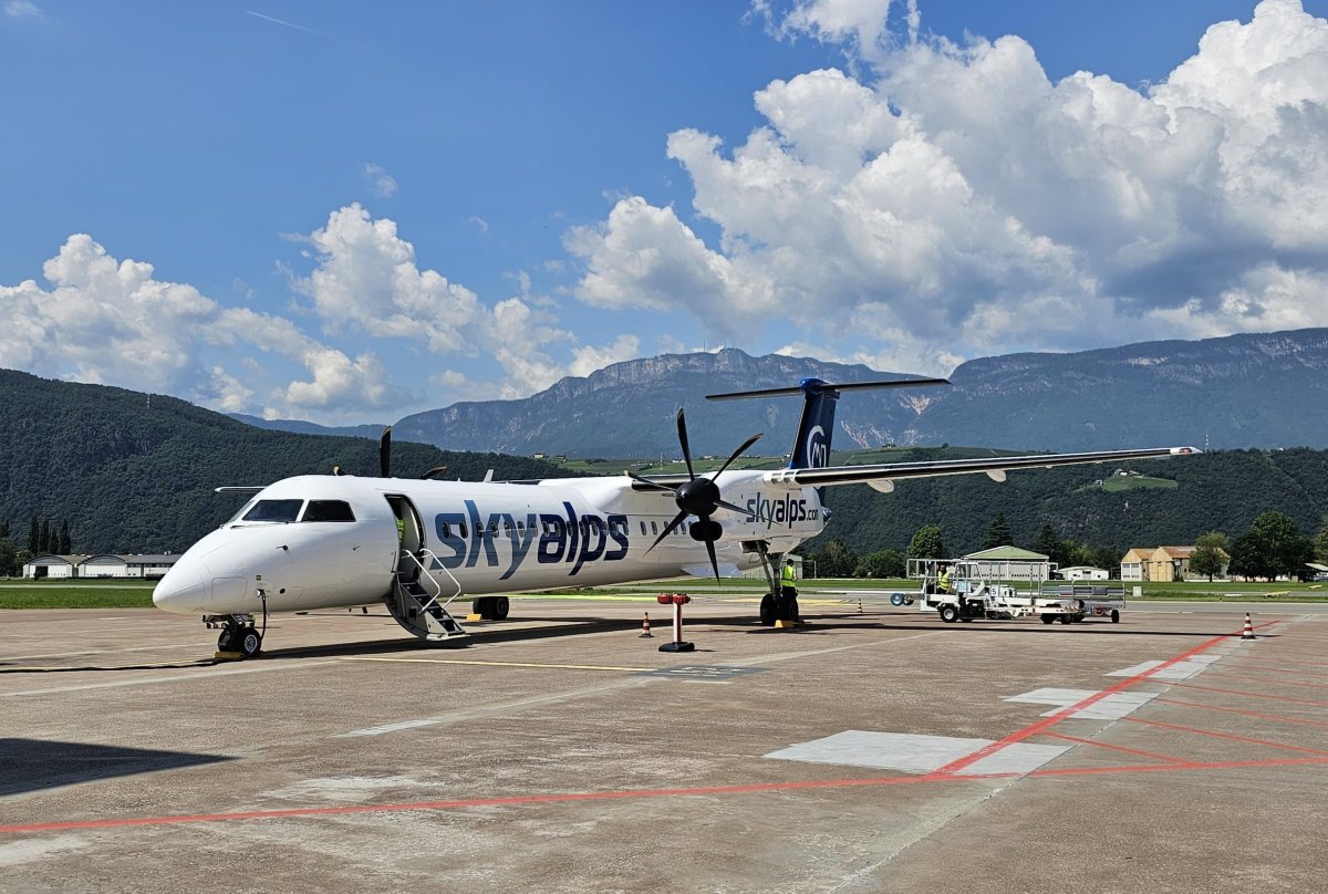 SkyAlps na letišti Bolzano