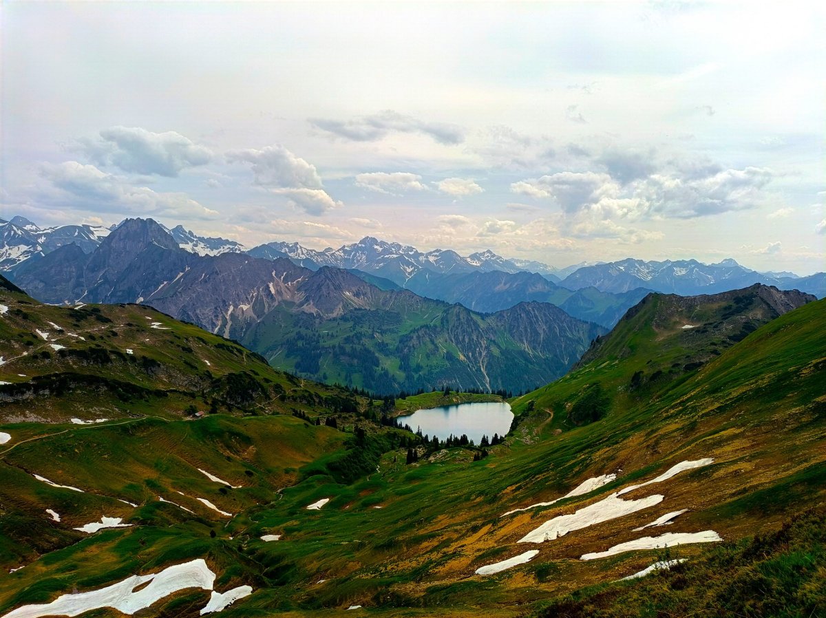 Zeigersattel - vyhlídka na Seealpsee