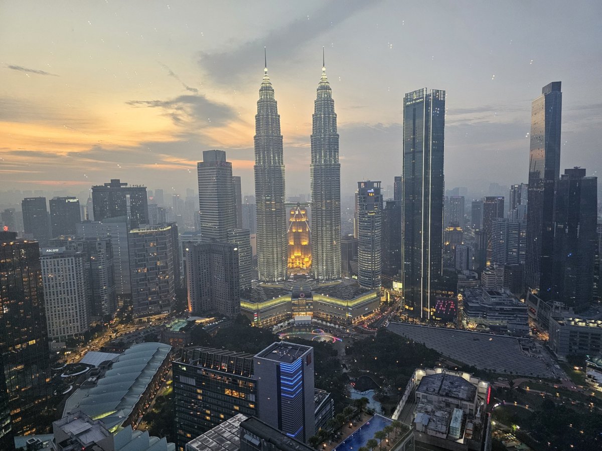 Večerní vyhlídka z terasy