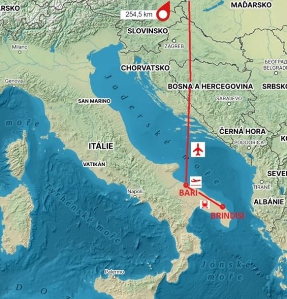 Mapa- pro představu, kde Bari vlastně leží