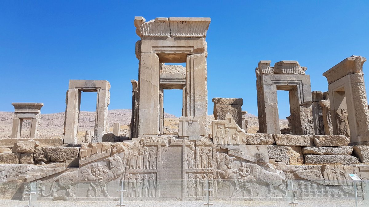 Chrám Xerxese v Persepolis.