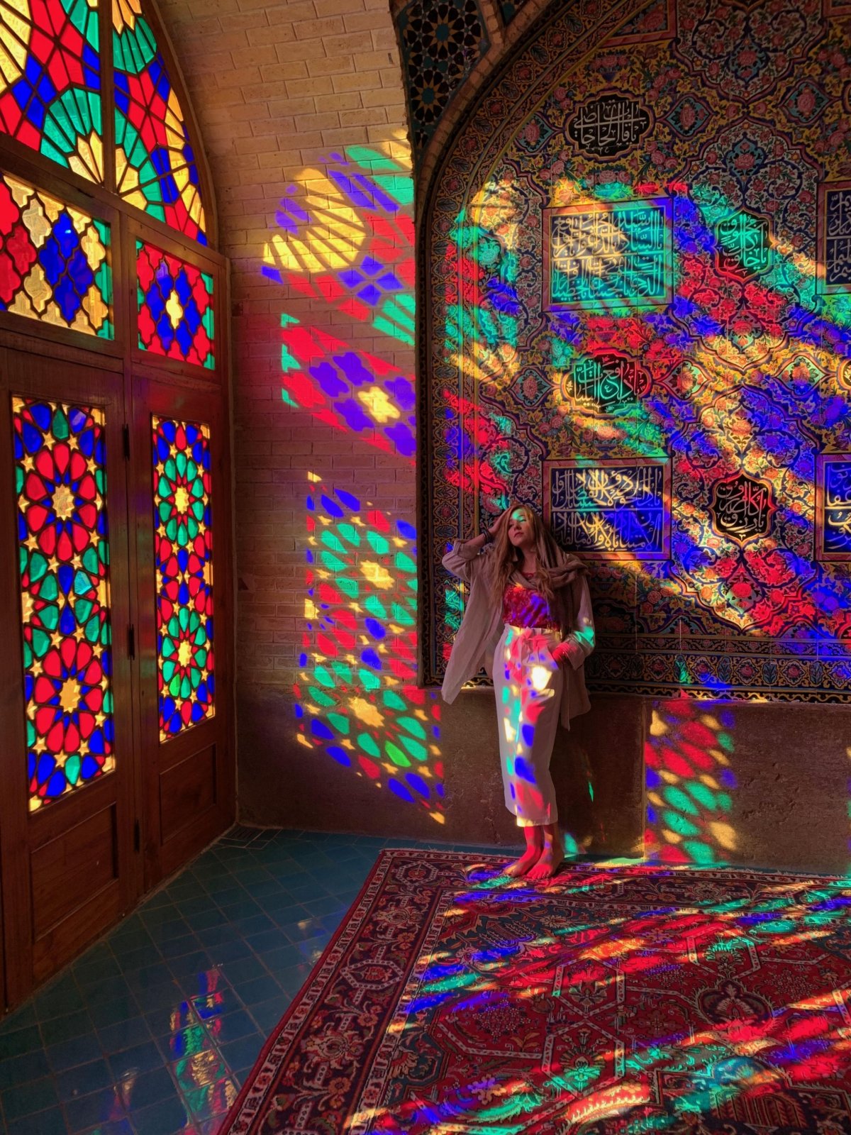 Růžová mešita Nasir-ol Mulk.