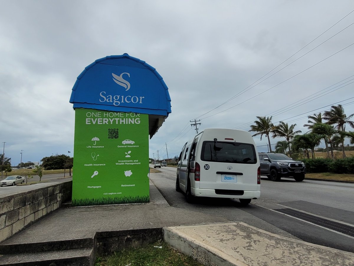 Autobusová zastávka směr Bridgetown