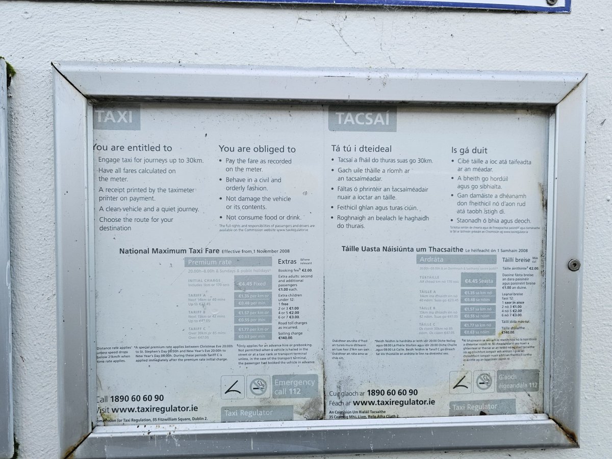 Ceny taxíků v roce 2025