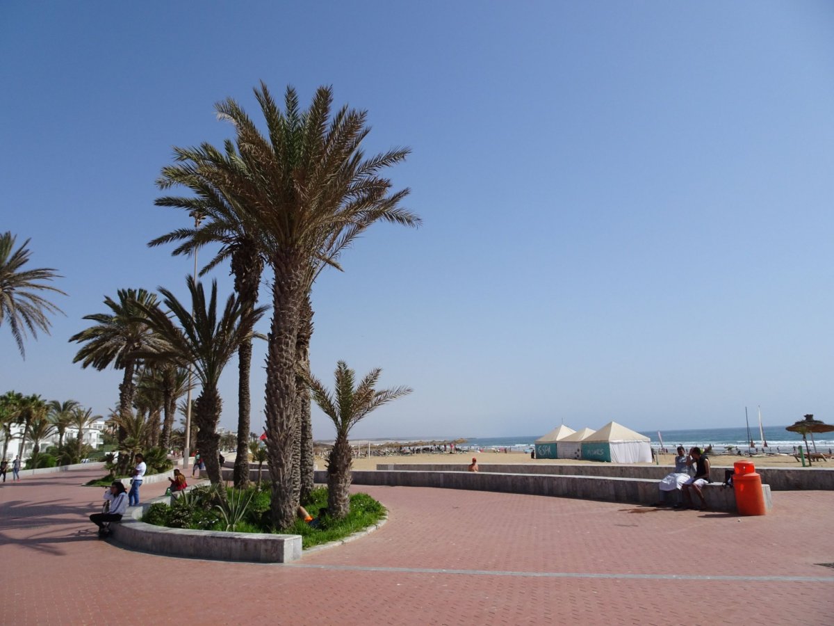 Agadir, plážová promenáda
