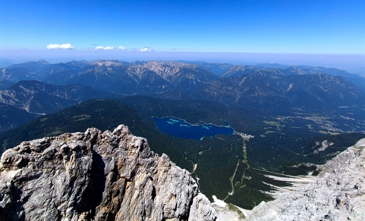 Zugspitze - výhled na Eibsee