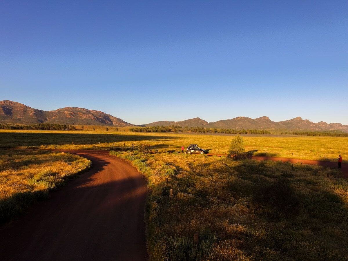 Ráno ve Flinders Ranges