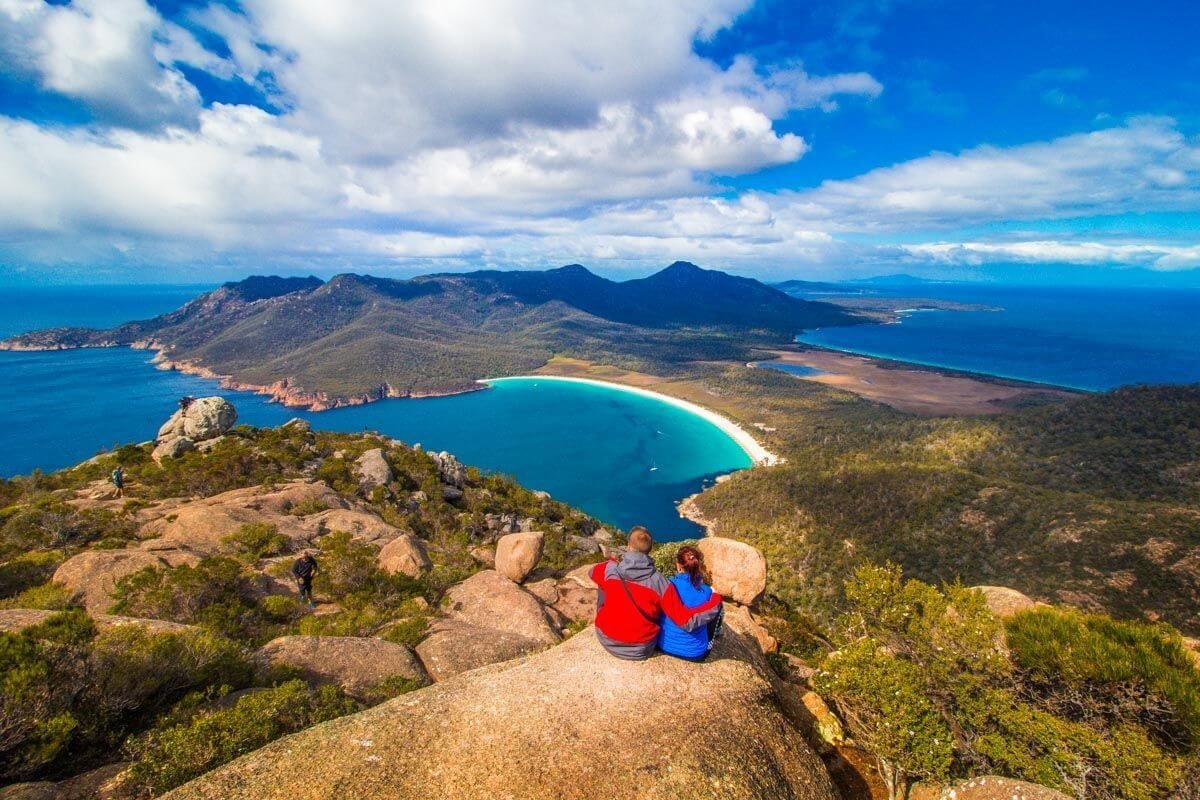 Roadtrip po Tasmánii č. 2 - Znovu na Mt. Amos. Tentokrát jsme se tu zasnoubili :)