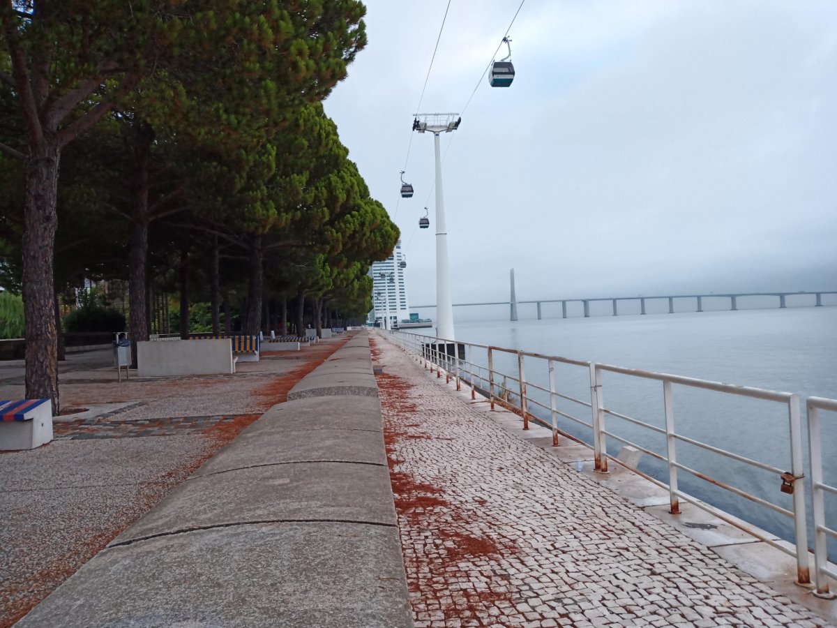 Výhled při mostu přes řeku 