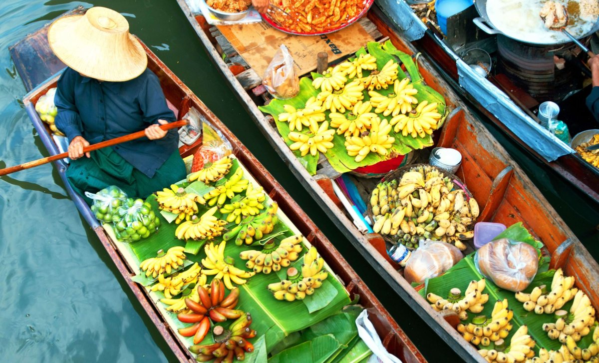 Plovoucí trhy v Bangkoku