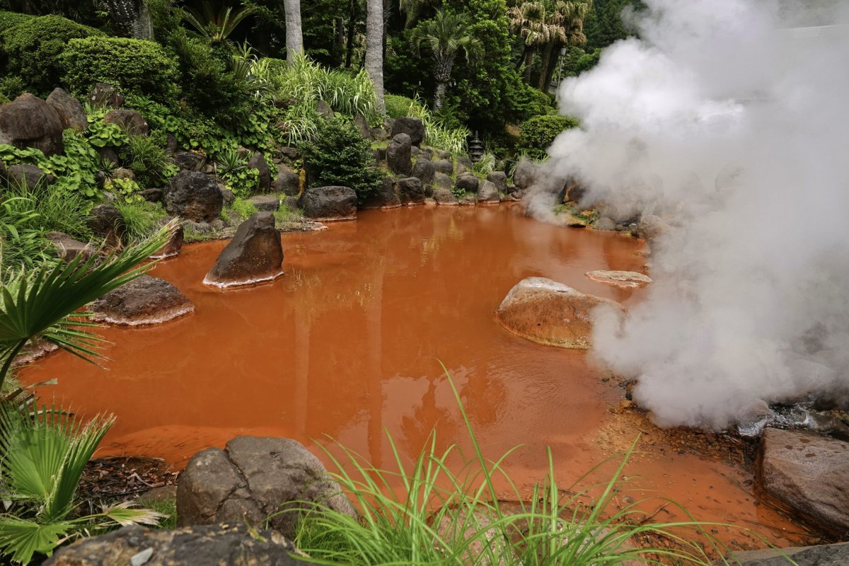 pekelná jezírka v Beppu