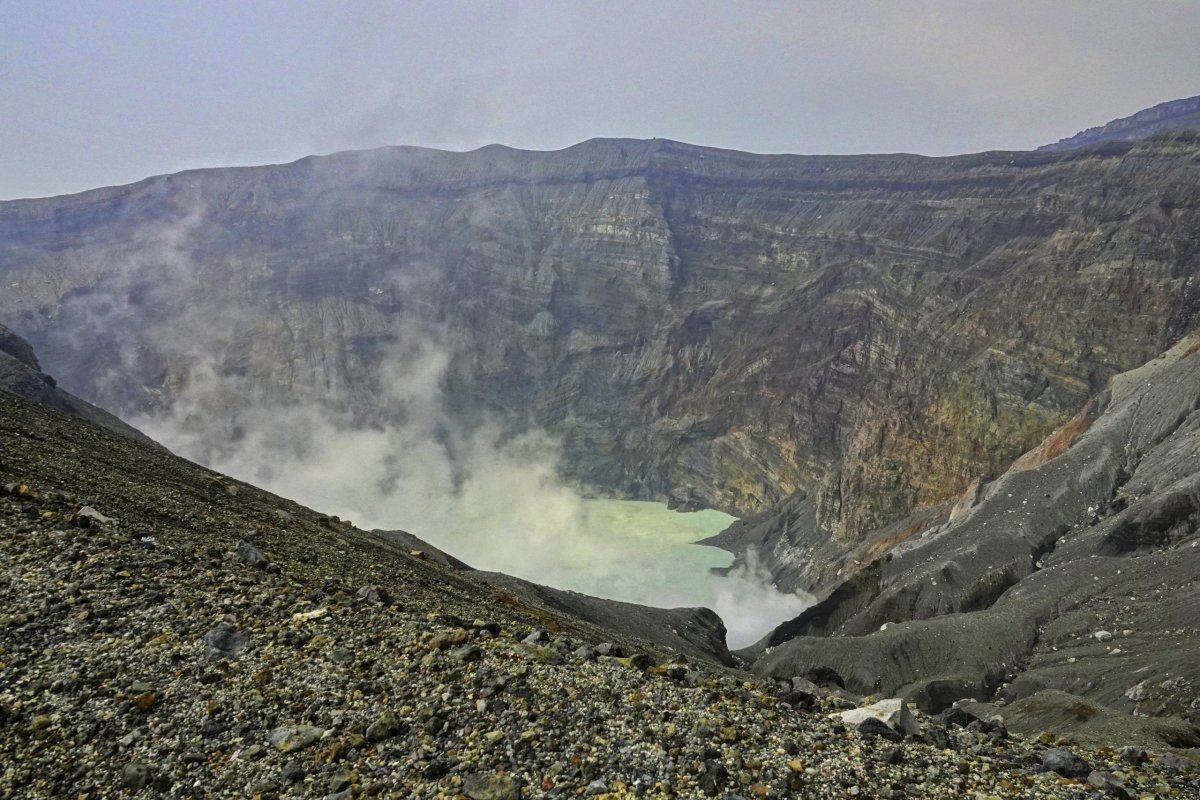 jícen sopky Mt. Aso