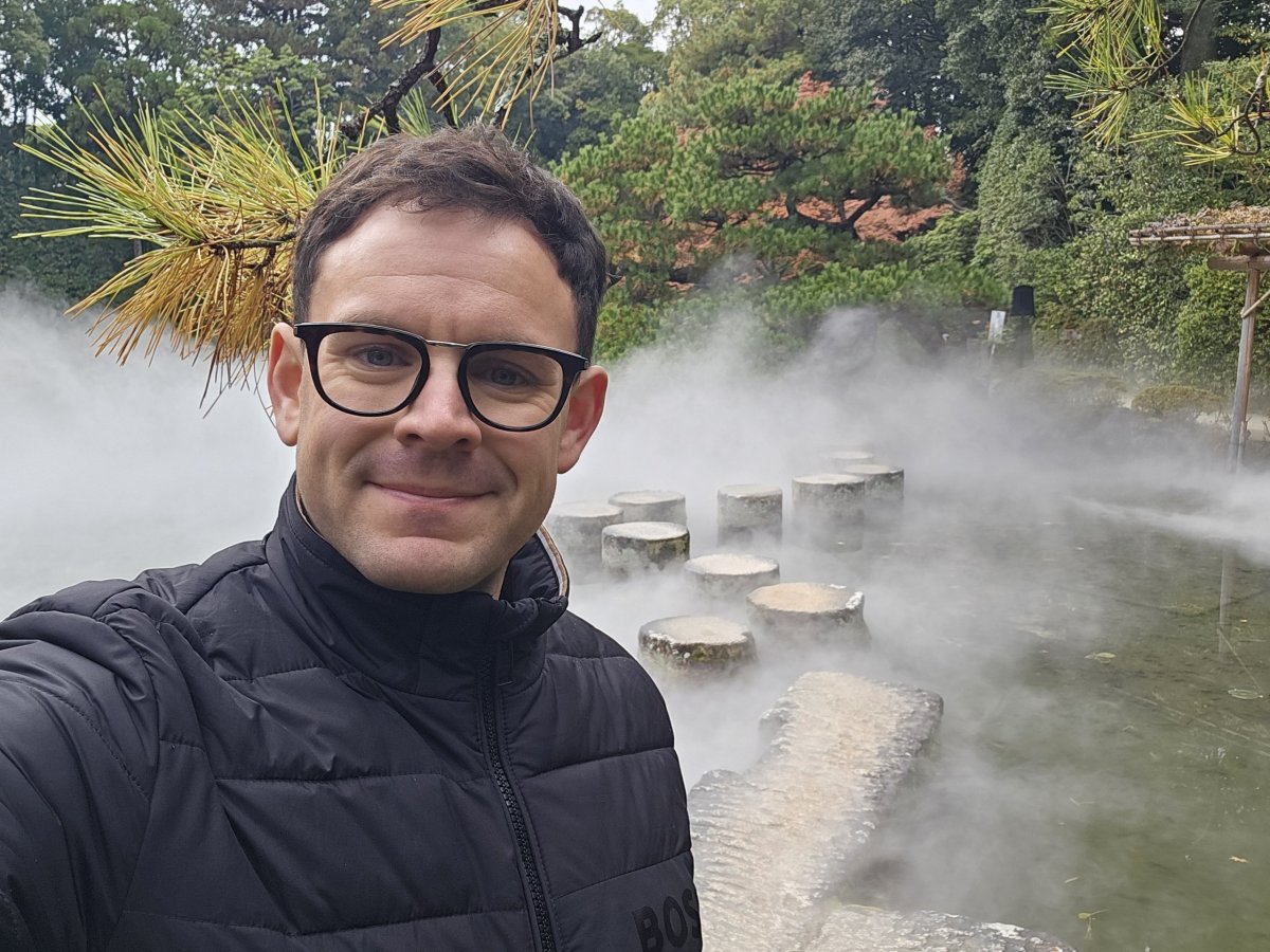 Já v zahradách svatyně Heian-Jingu