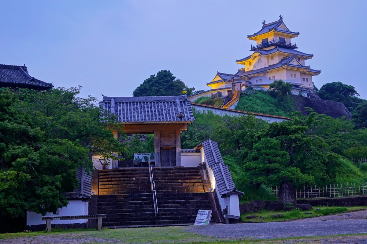 hrad ve městě Kakegawa